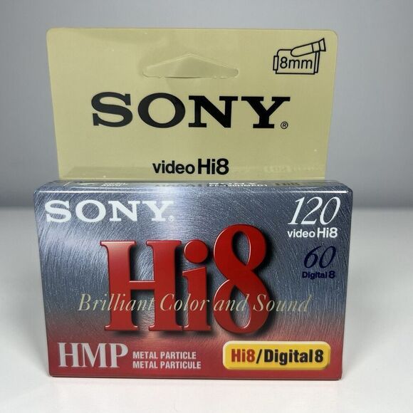 Sony Hi8 60 Min Video Digital 8 120 Min Hi8 P6-120HMPD1 Video Cassette Tape New - Picture 1 of 3